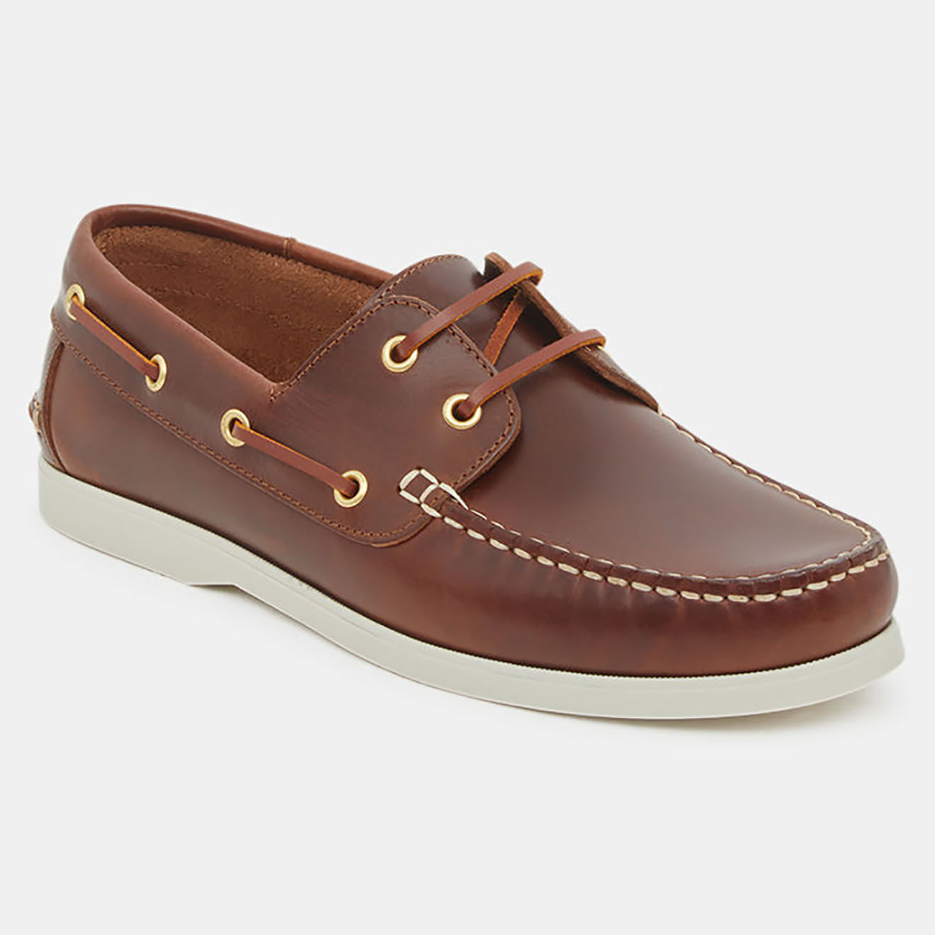 Comptoir GL Chaussures bateau en Cuir marron