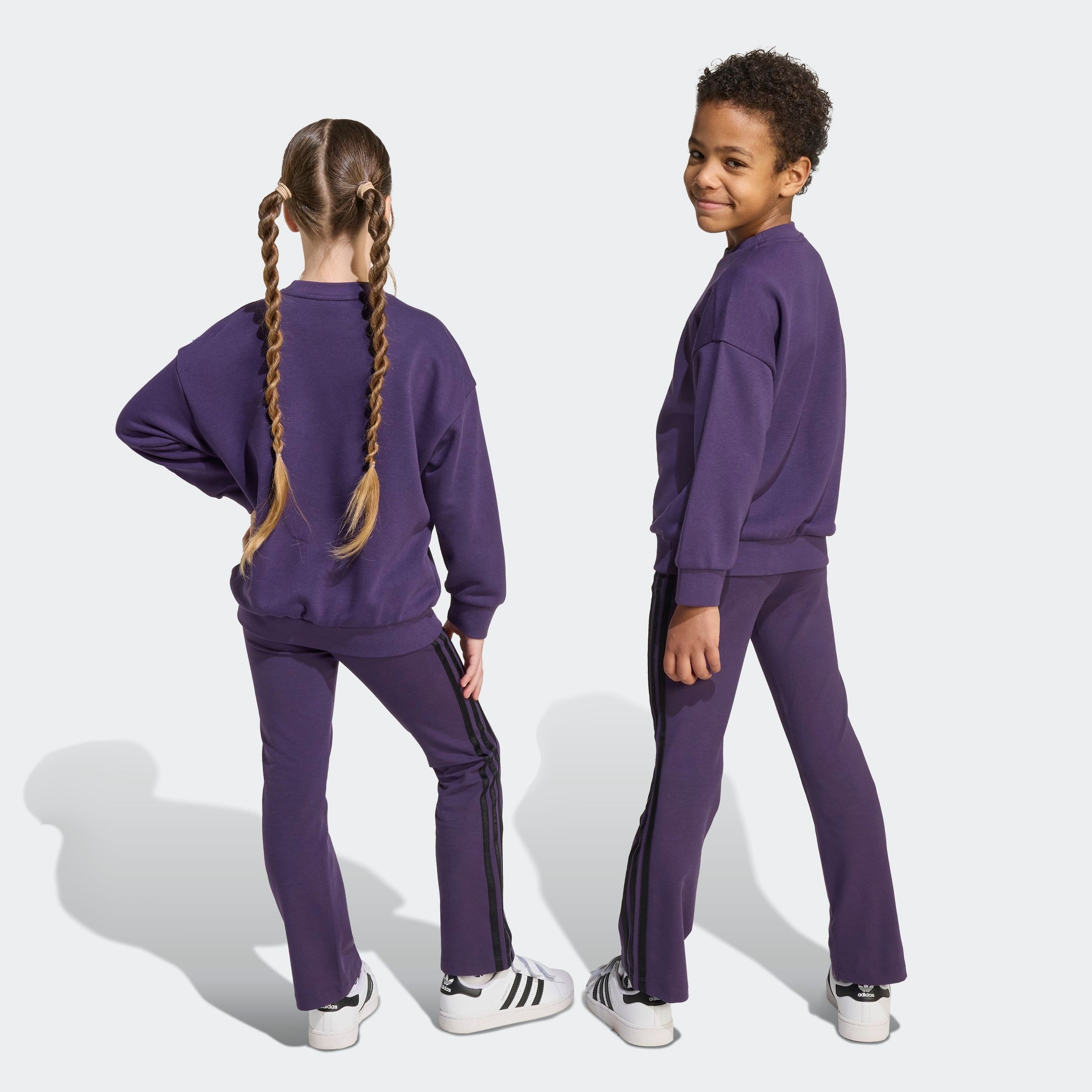 adidas Originals Trainingsanzug »LOOSE CREW FLARED KIDS LEGGINGS SET« 2 Stk.