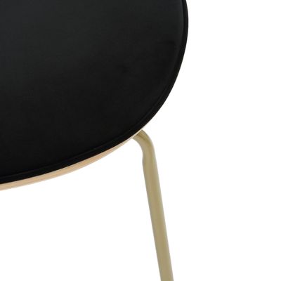Chaise Visiteur OLYMPE - 4 pieds - bois multiplis imitation chêne clair et tissu noir