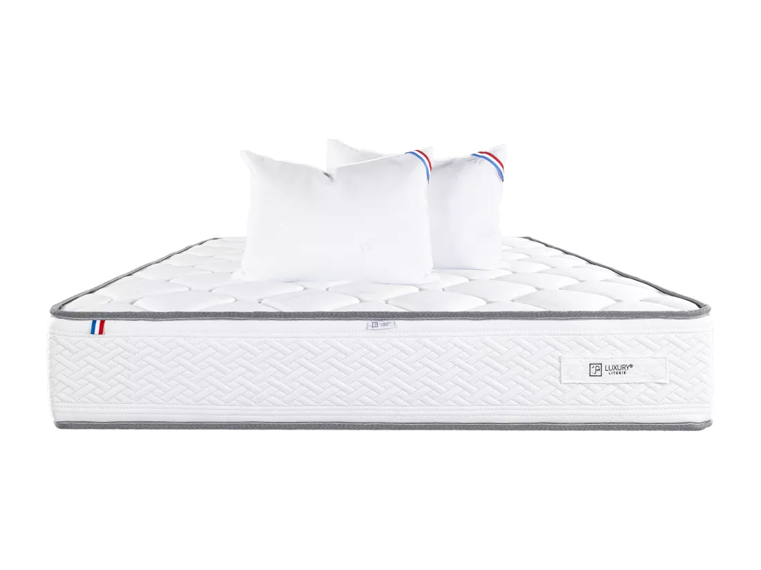 Matelas 140x200 cm, Iris, 20 cm, mémoire de forme, ferme + 2 oreillers