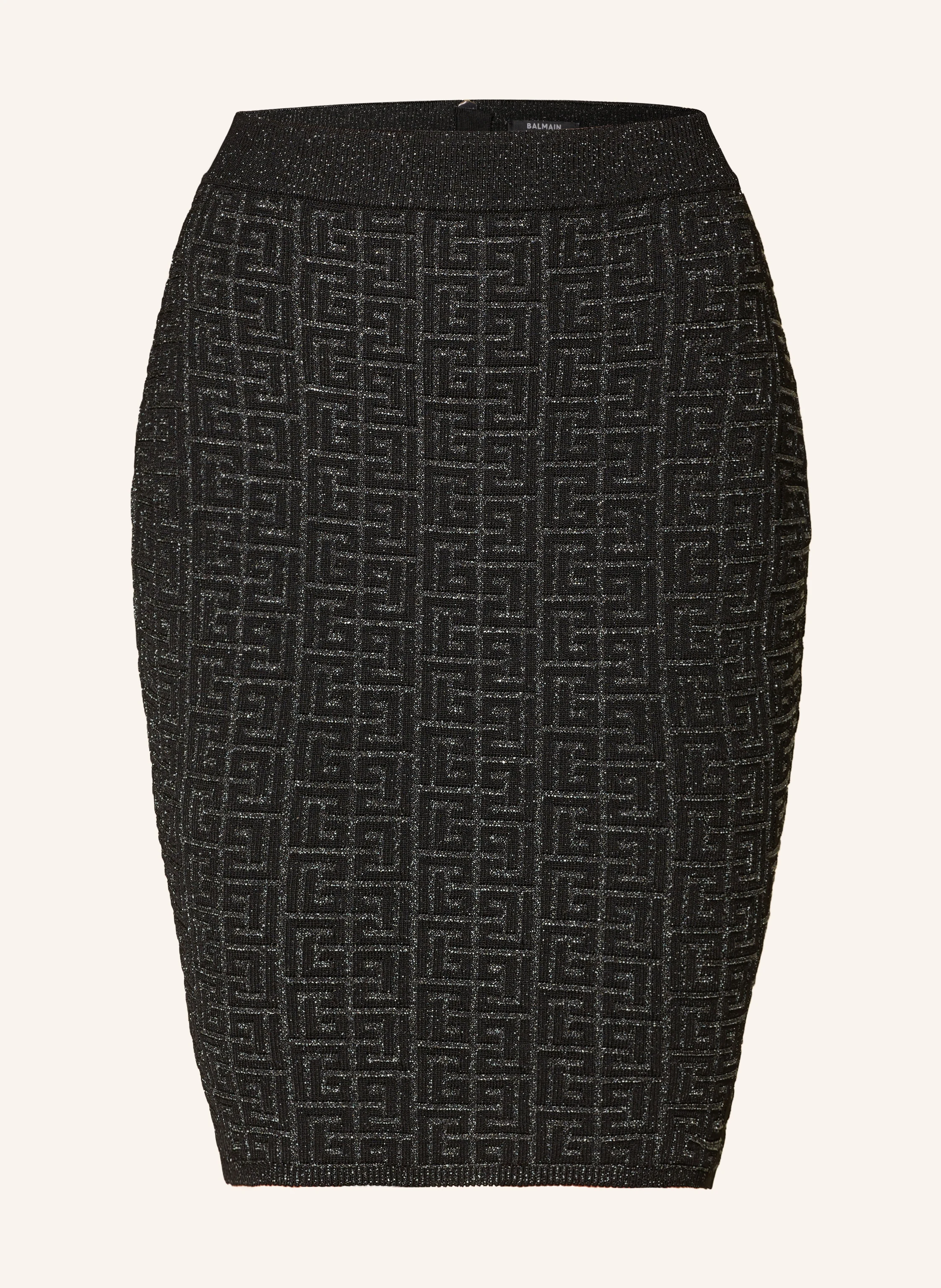 BALMAIN Strickrock mit Glitzergarn