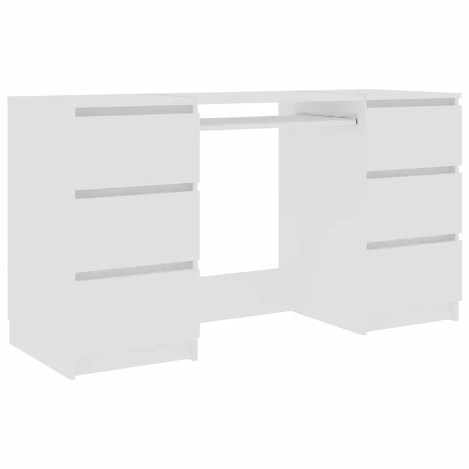 vidaXL - Schrijfbureau - Wit - Bewerkt hout