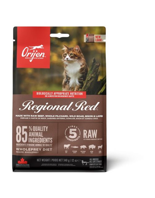 Orijen Whole Prey Regional Red Cat Rund&Zwijn - Kattenvoer