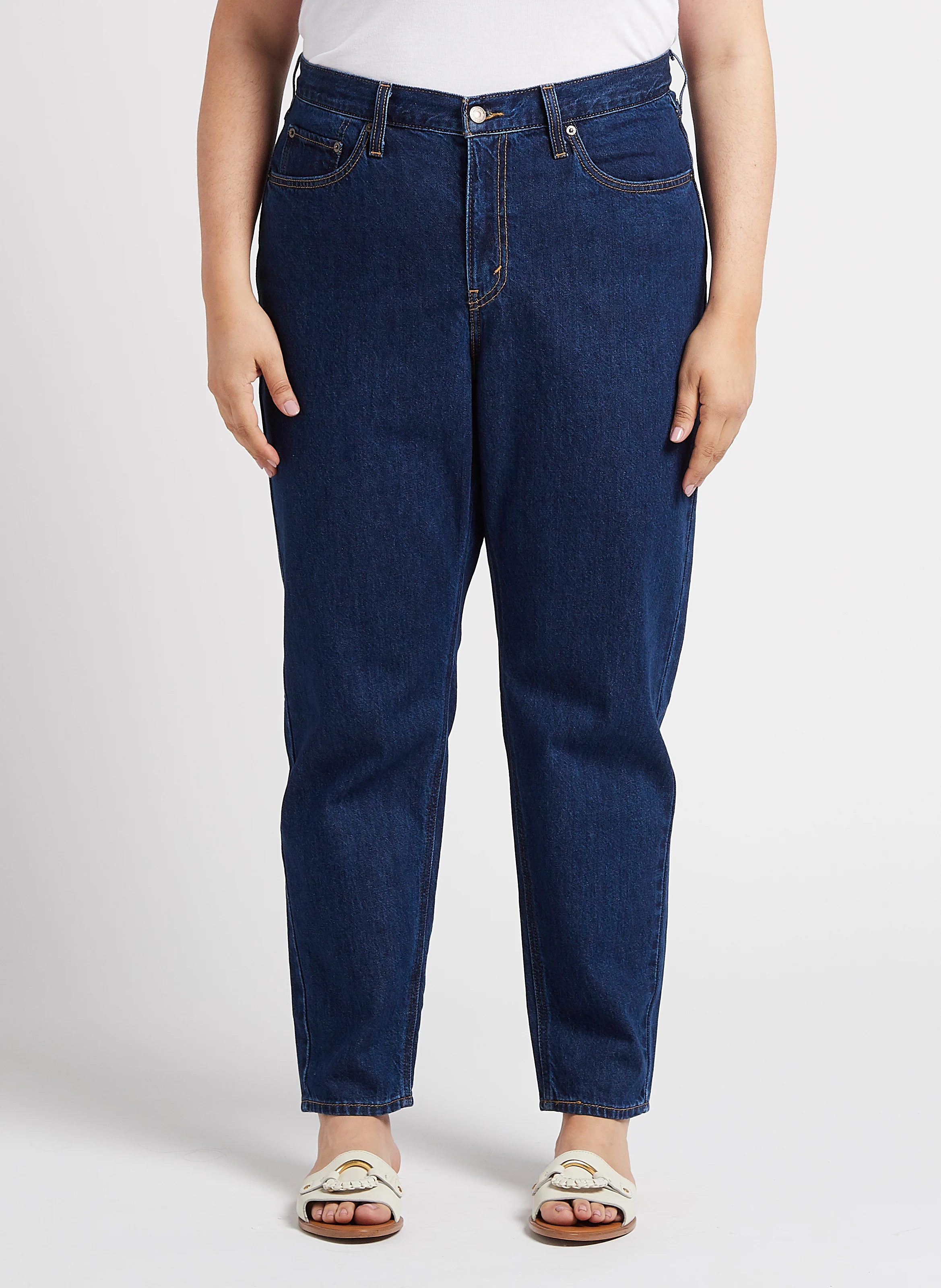 PLUS 80S MOM JEAN - Jean mom-fit en coton| Jean brut
