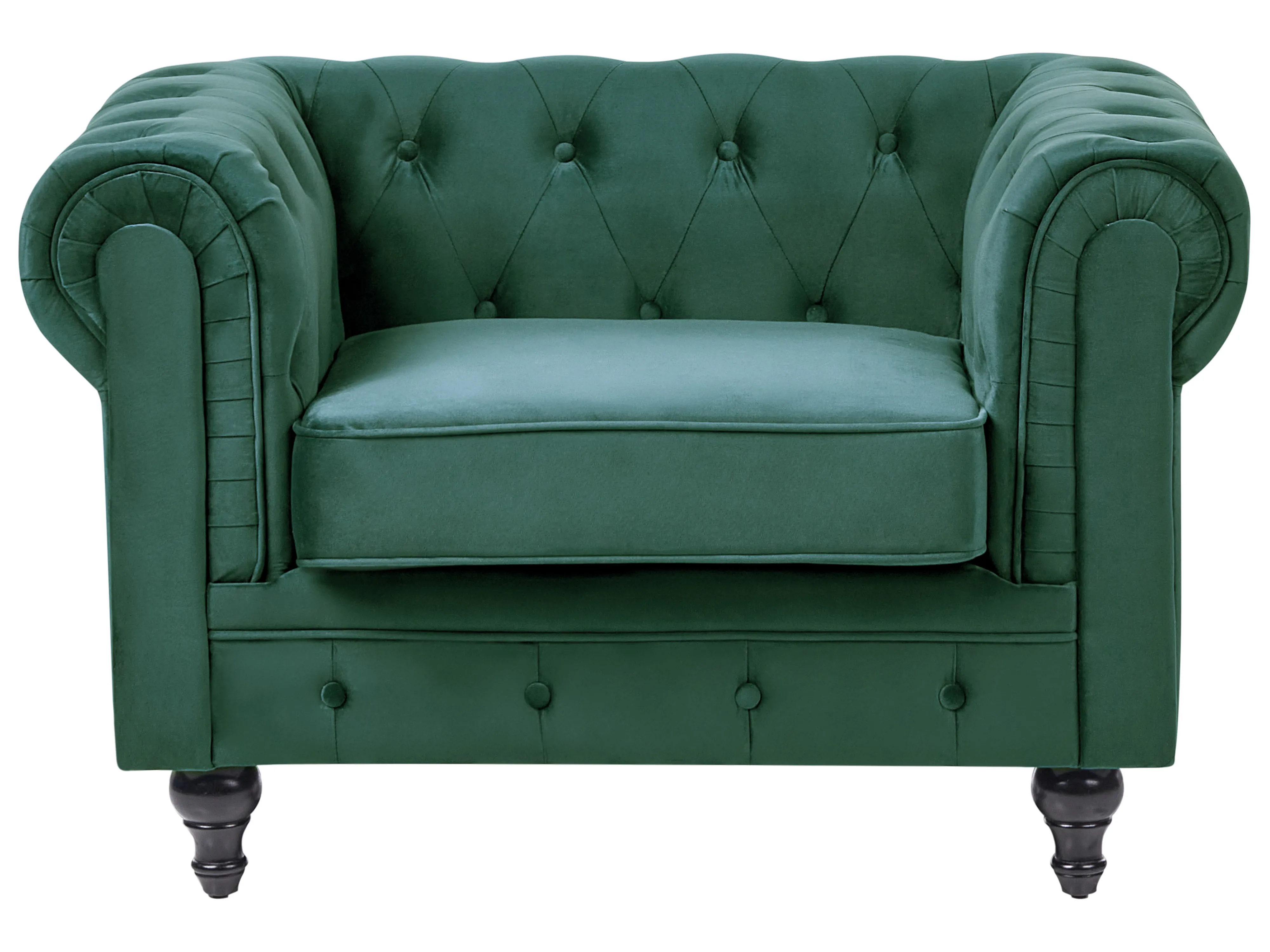 Bankenset 4-zits CHESTERFIELD Fluweel Smaragdgroen