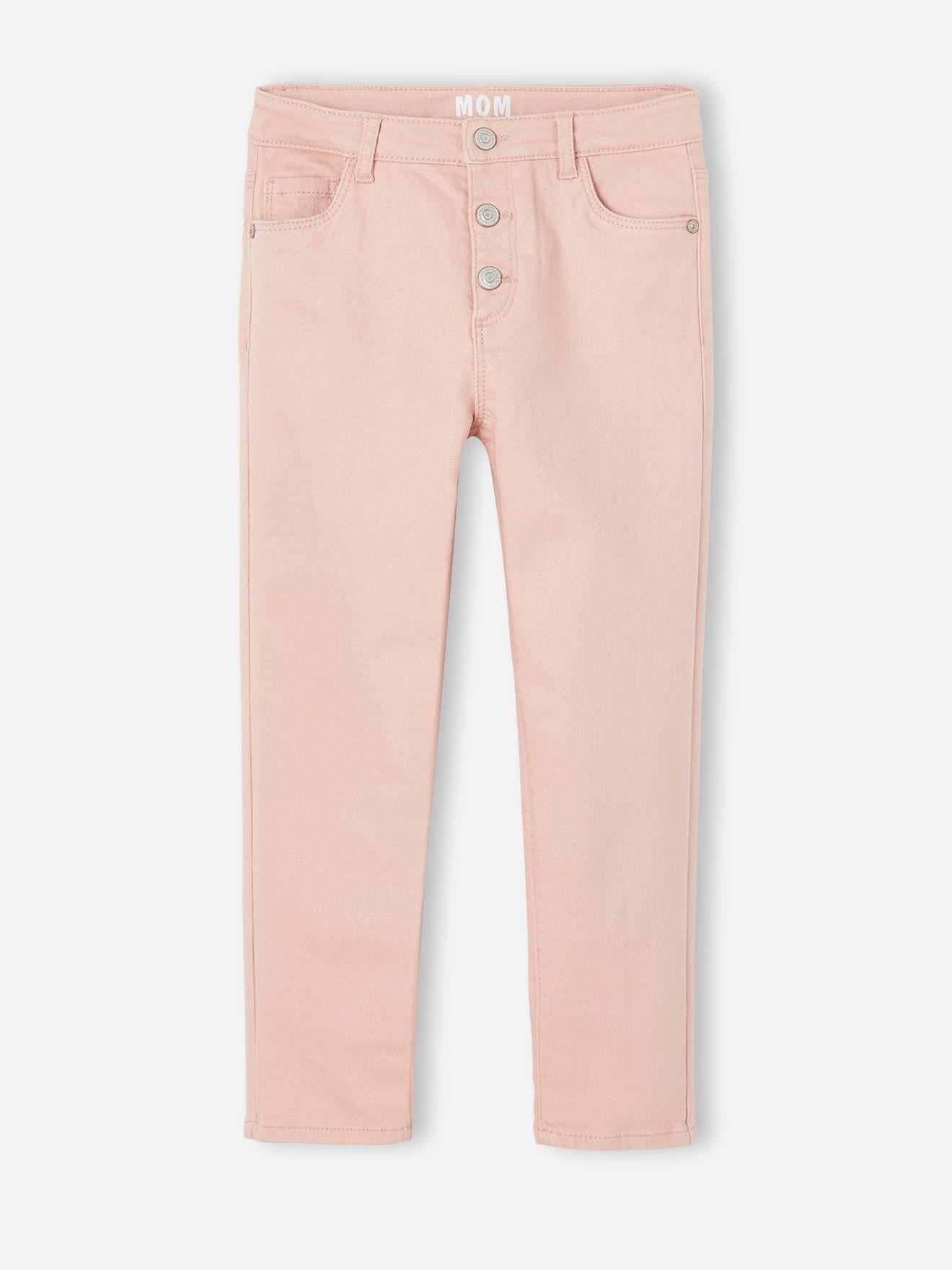 Calças Mom de corte amplo MorphologiK para meninas (cor: sorvete)