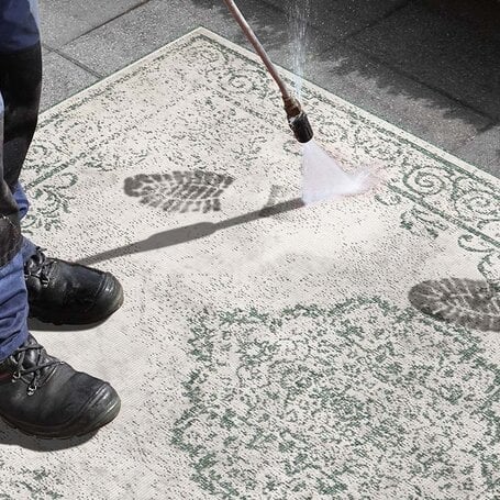 Dubbelzijdig vloerkleed Triomphe - Groen / Crème