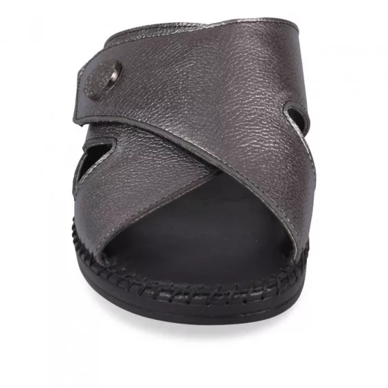 Mules ARGENT NEOSOFT RELAX CUIR