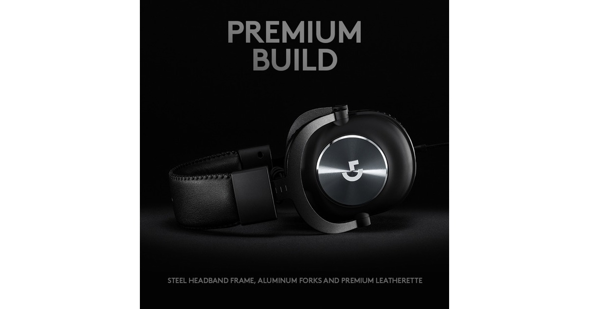 Logitech GPRO X over-ear gaming headset  (Zwart, Pc, PlayStation 4 / 5, Xbox One (Series X|S), Nintendo Switch)