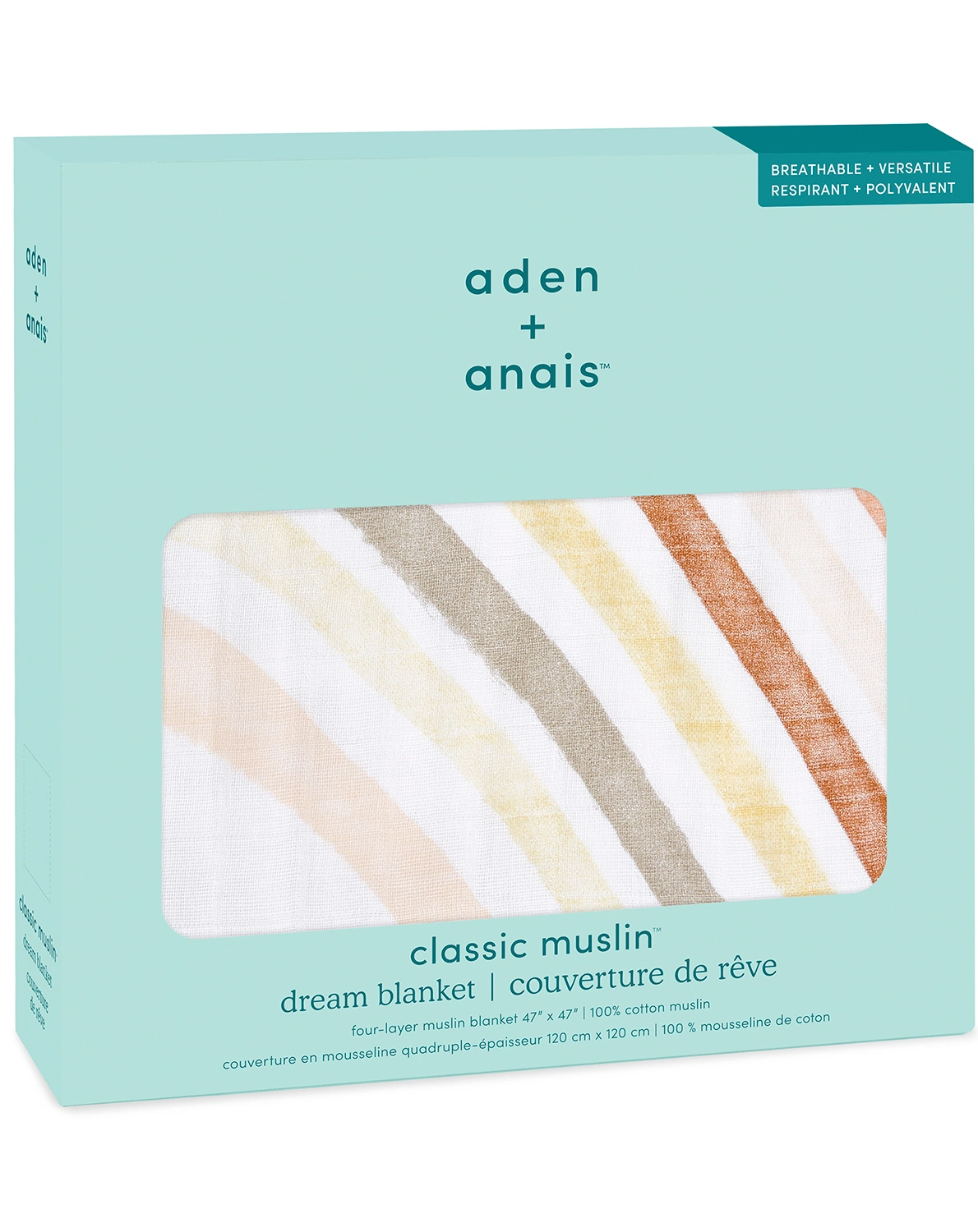 Schmusedecke DREAM BLANKET - KEEP RISING - RISING RAINBOW (120x120)
