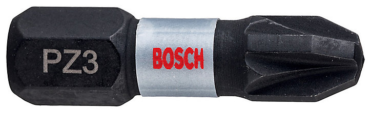Embout de vissage torsion impact PZ3 25 mm Bosch - 2 pièces