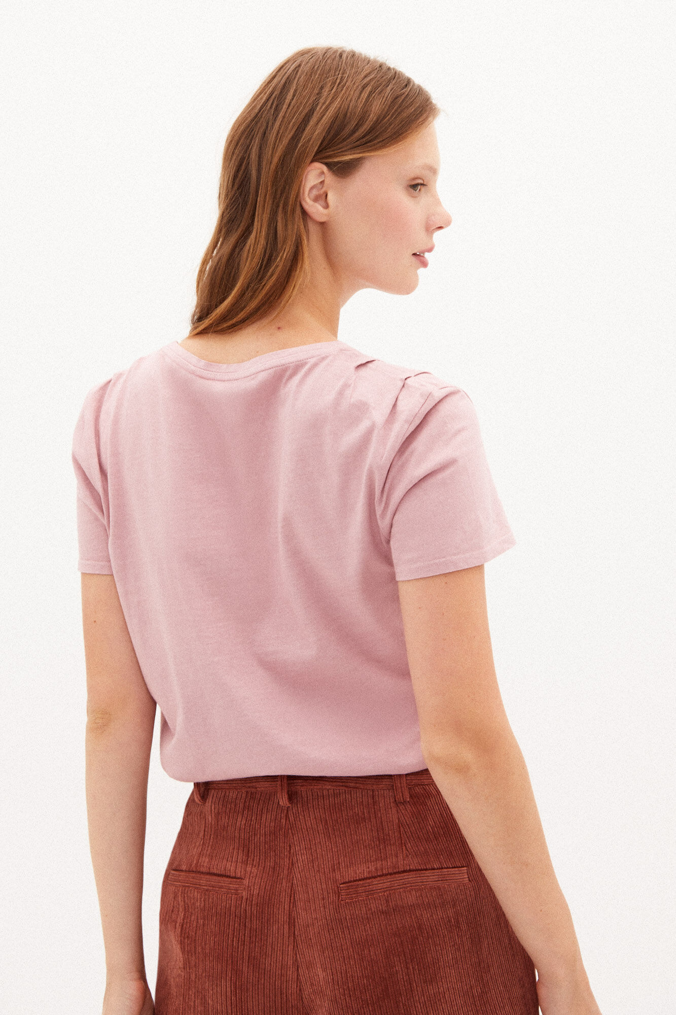 Camiseta Jade Cotton com Logo - Rosa