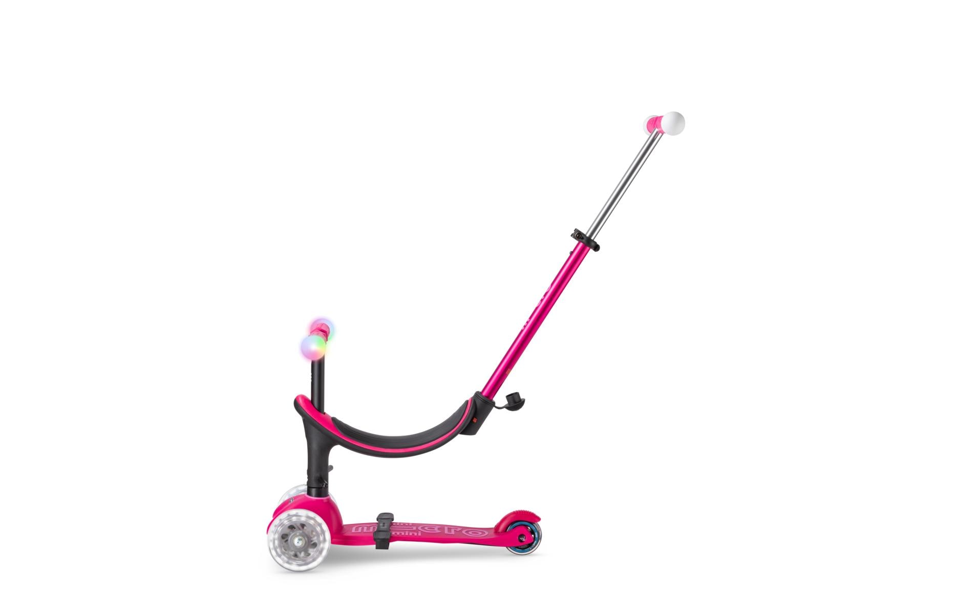 Kickboard Mini2Grow Deluxe Magic LED, PinkAll-in-one Scooter für die ersten Lebensjahre