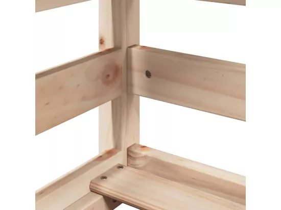 Lit superposé avec toit 90x190 cm bois massif de pin