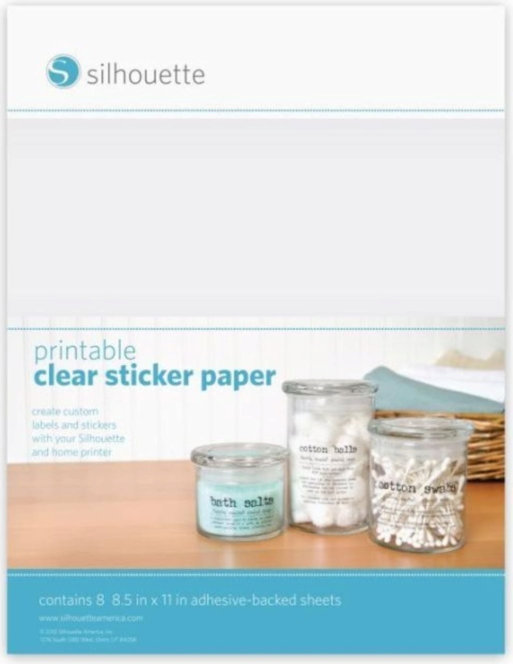 Silhouette  Printable Sticker Paper, Clear    Gestalte individuelle Sticker & Etiketten