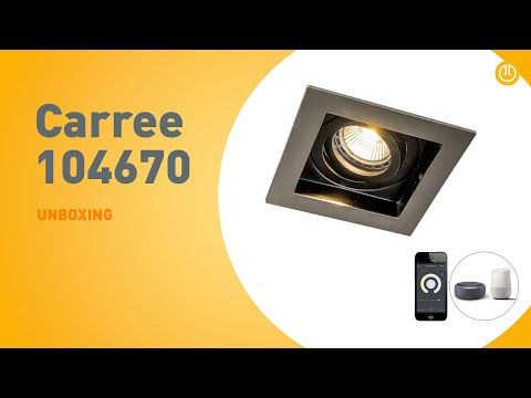 Smart inbouwspot staal incl. Wifi GU10 lichtbron - Carree