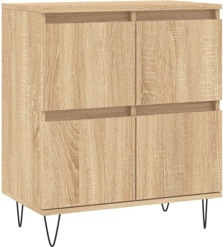 vidaXL - Dressoir - Hout - Sonoma Eikenkleurig - 60x35x70 cm