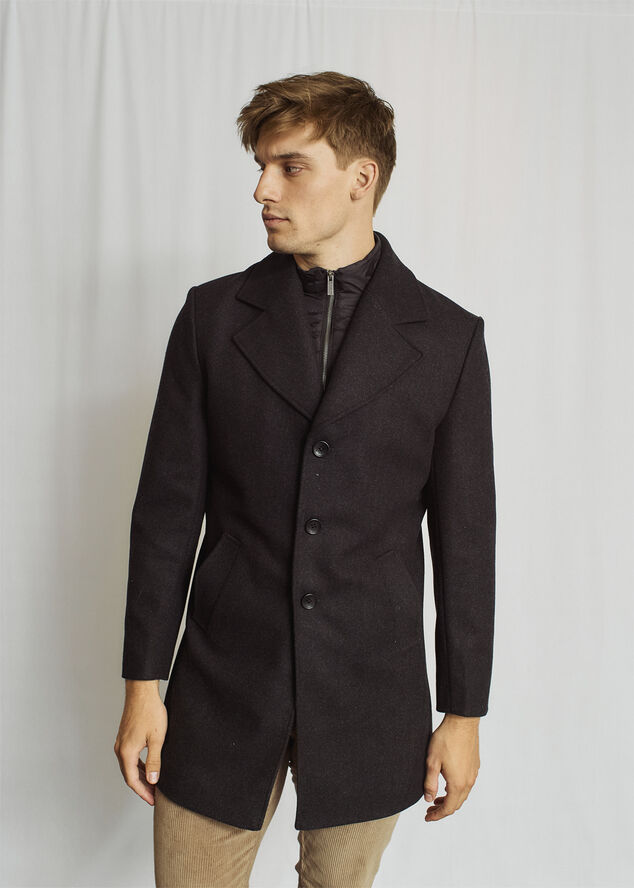 Bruun & Stengade BS Portmore Slim Fit Coat Charcoal