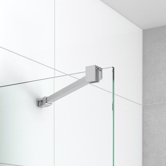 Amber Douchecabine | 110x90 cm Chroom Helder glas Draaideur Rechthoek