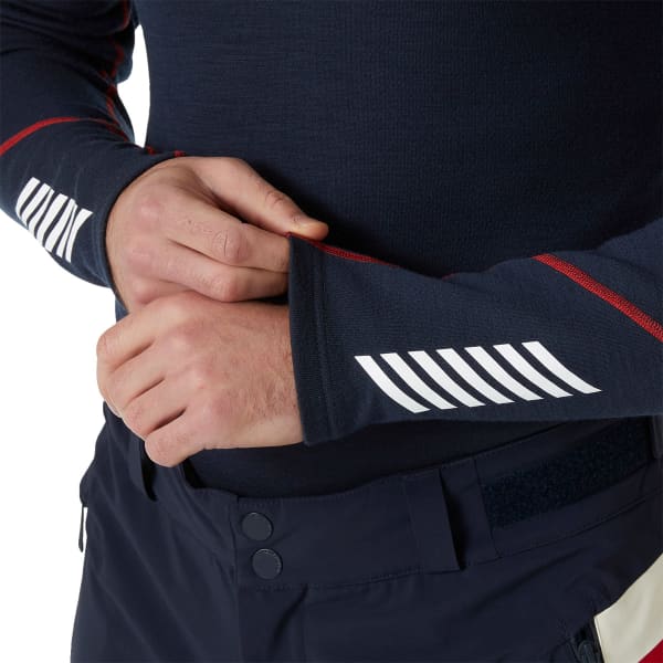 T-shirt thermique HELLY HANSEN LIFA MERINO MIDWEIGHT LOGO NAVY