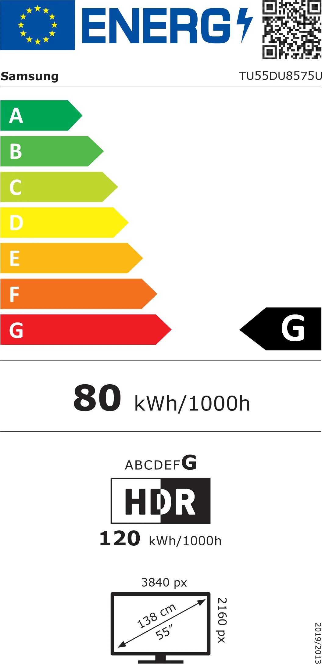 Samsung TU55DU8575 TV UHD 4K