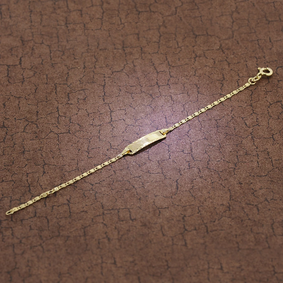 trendor Gravur-Armband für Kinder 333 Gold Armband mit Namen 14 cm gold