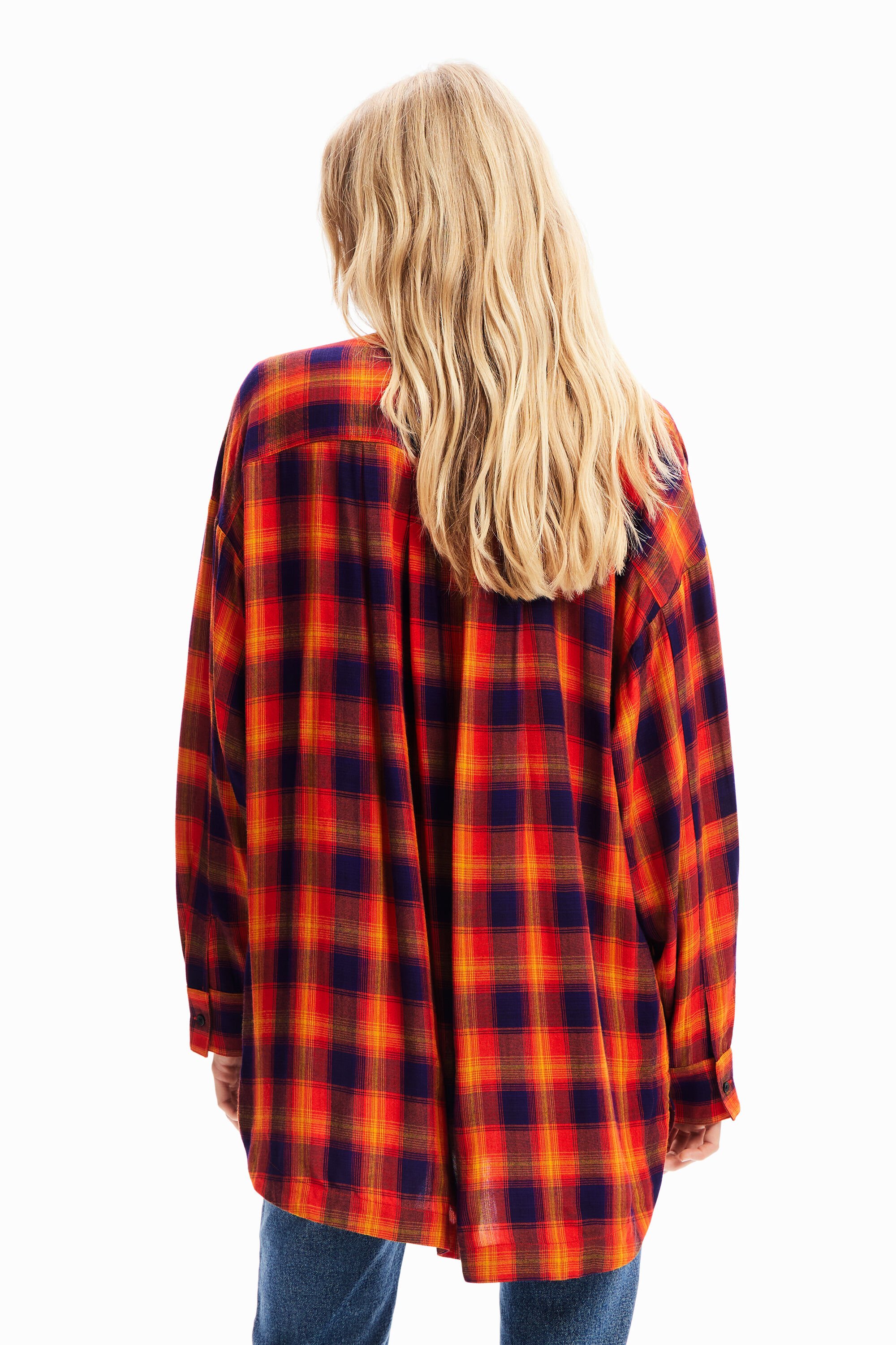 Chemise oversize carreaux