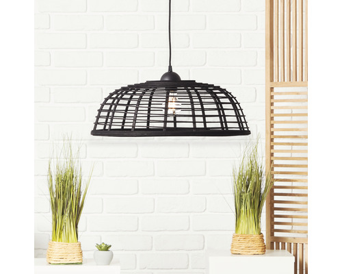 Hanglamp, 1-lichts, HxØ 120x47 cm, zwart
