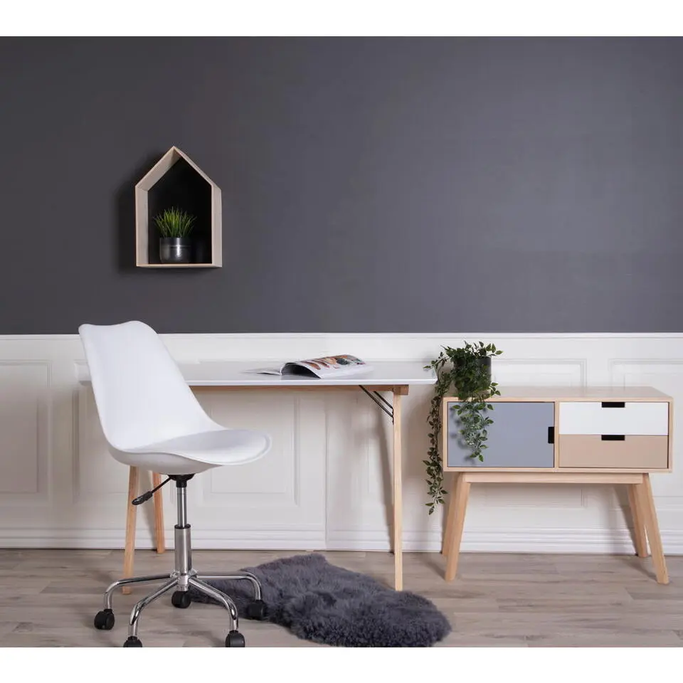 Bureau Wit/Naturel - 120cm - Tafel Vojens