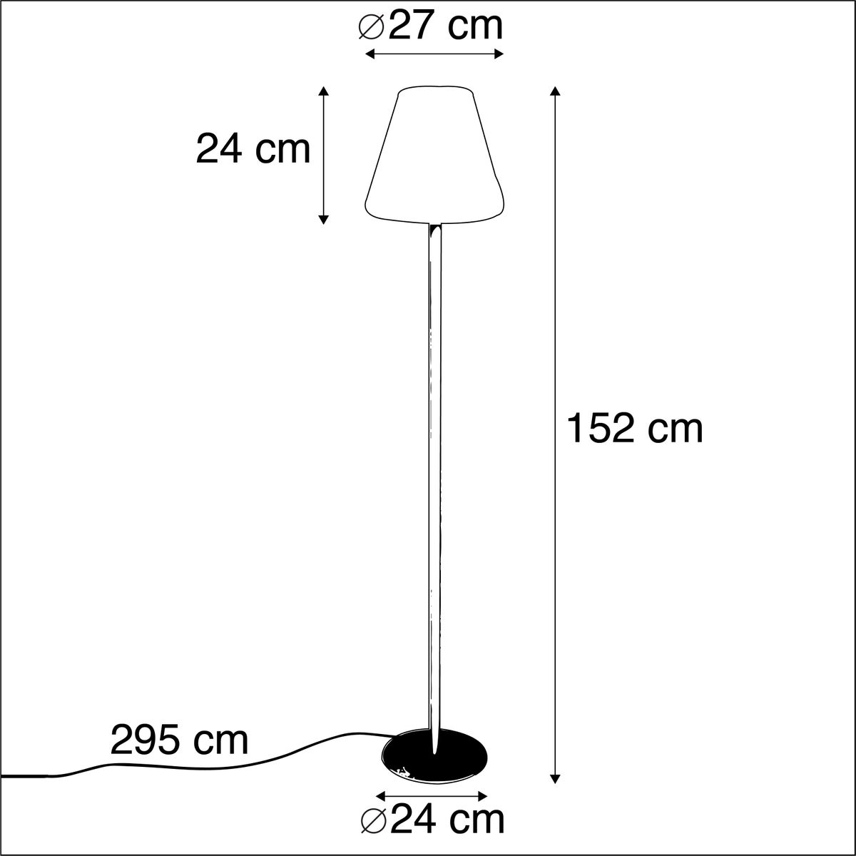 Moderne staande buitenlamp, donkergrijs - Virginia