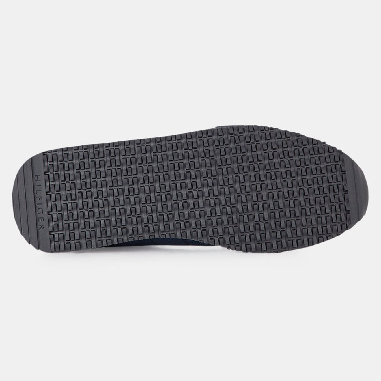 Tommy Hilfiger Baskets running en Velours de Cuir & Coton Mix Matières bleu marine