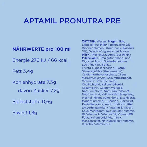 Pronutra Pre Anfangsnahrung von Geburt an Vorratspack