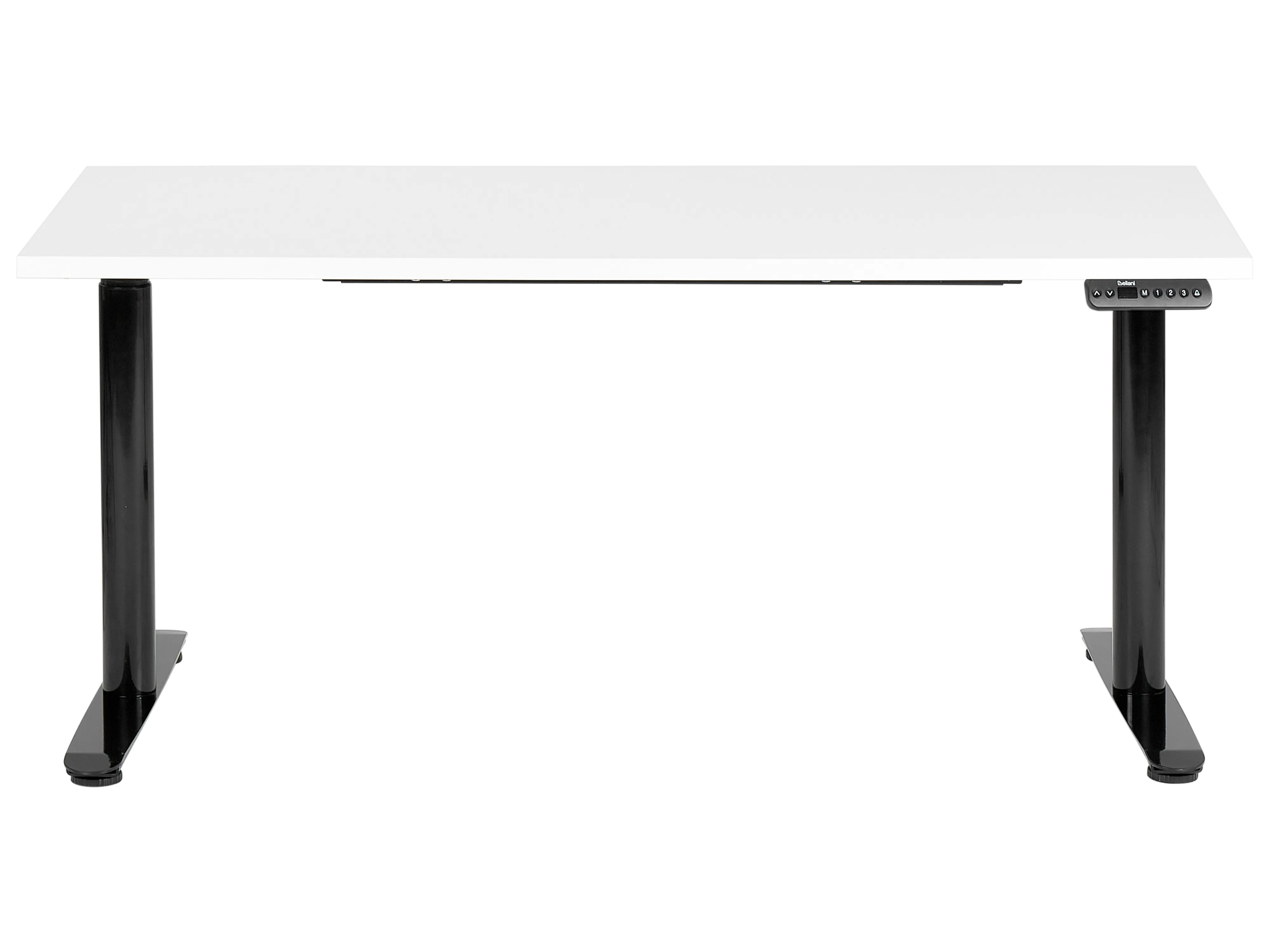 Elektrisch verstelbaar sta-bureau DESTINAS Wit/zwart 160 cm 72 cm