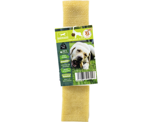 Hondensnack, langdurig kauwen, XL, sterke bijtkracht, gemaakt van melk, 1 stuk ca. 150 g, gebitsverzorging, stressverlichting voor honden van 35 - 45 kg, kauwspeeltje, kaaskauwbot
