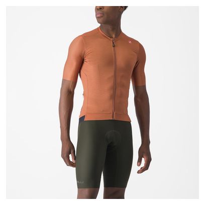 Maillot Manches Courtes Castelli Espresso Marron