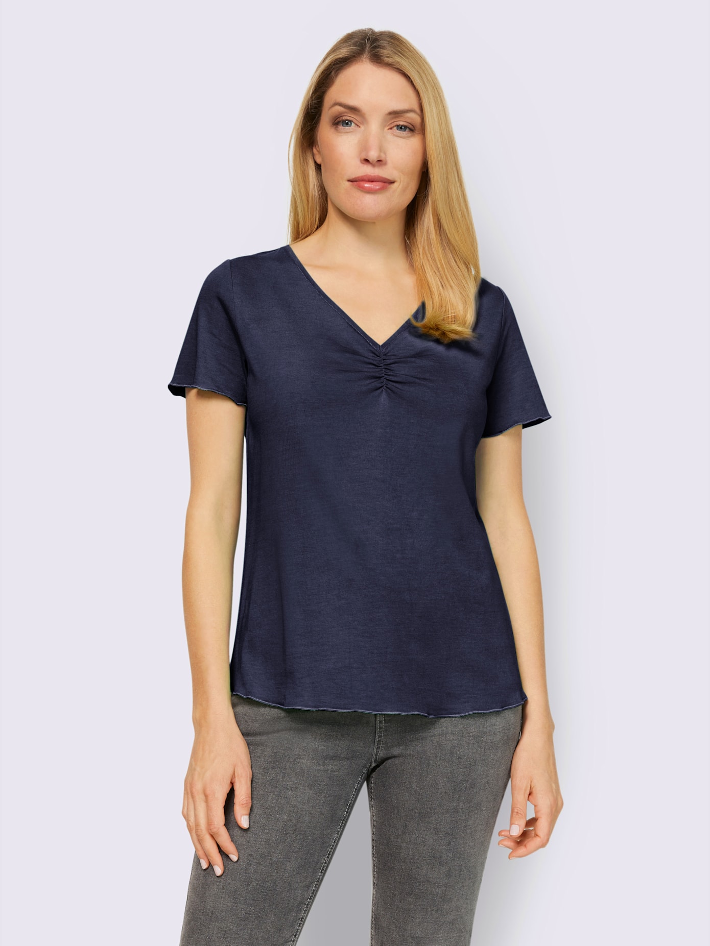 T-shirt pull tendance en mélange de cotons doux