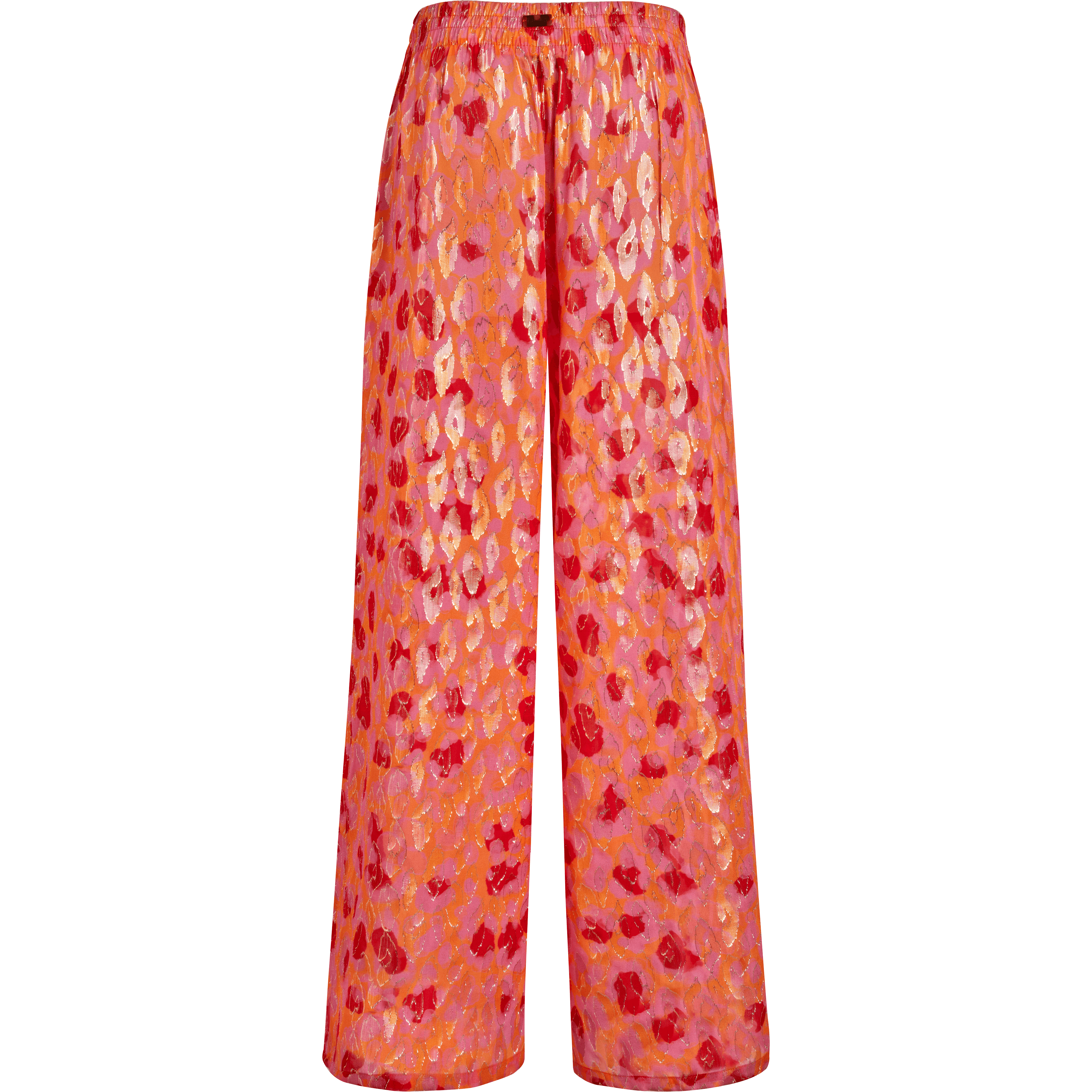 Pantalon Fluide en Soie Femme New Leopard
