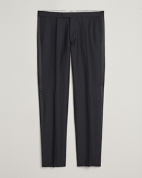 Oscar Jacobson Denz Wool Tuxedo Trousers Black