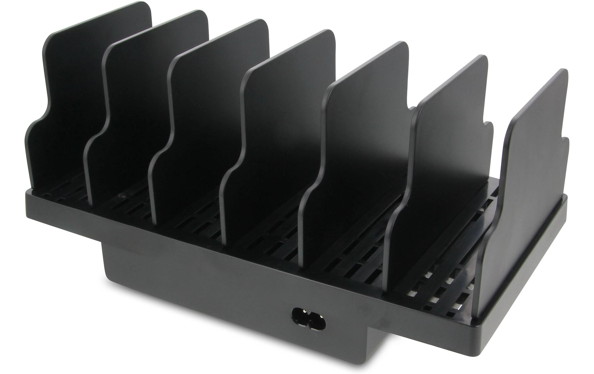 6 Port USB-C SmartCharge 72 W mit HalterungUSB-C Power Adapter mit GaN-Technologie für Tablets und Smartphones