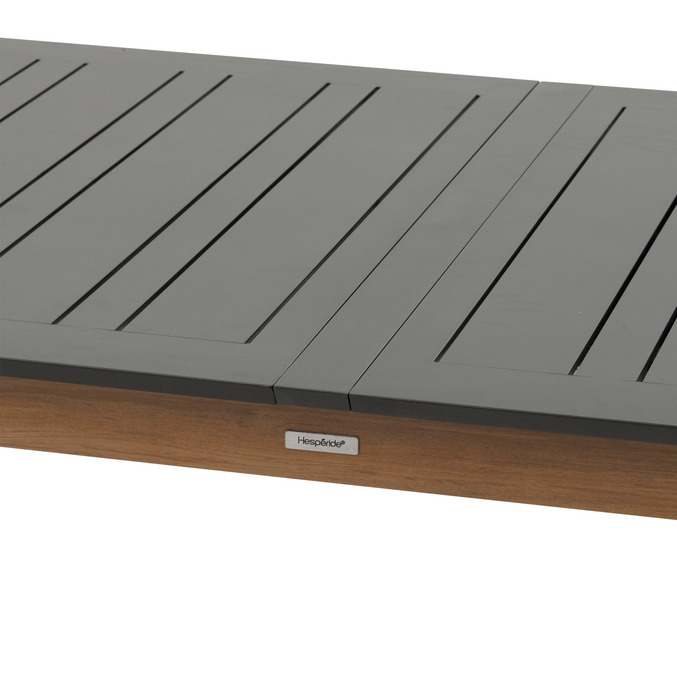 Ensemble table de jardin extensible MICEIRA + 10 fauteuils empilables DIESE Graphite