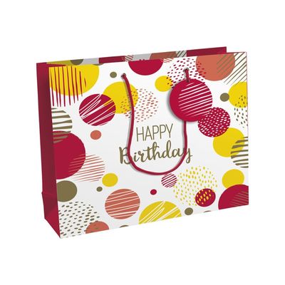 Clairefontaine Excellia - Sac cadeau - 37 x 12 x 27,5 cm - joyeux anniversaire - rose