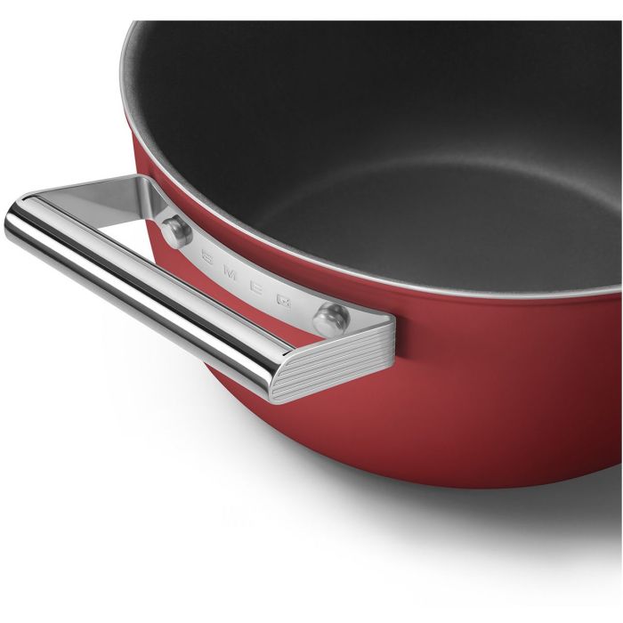 SMEG Kochtopf mit Deckel 24 cm CKFC2411RDM Rot