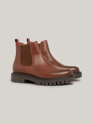 Botas Chelsea de couro premium com travas