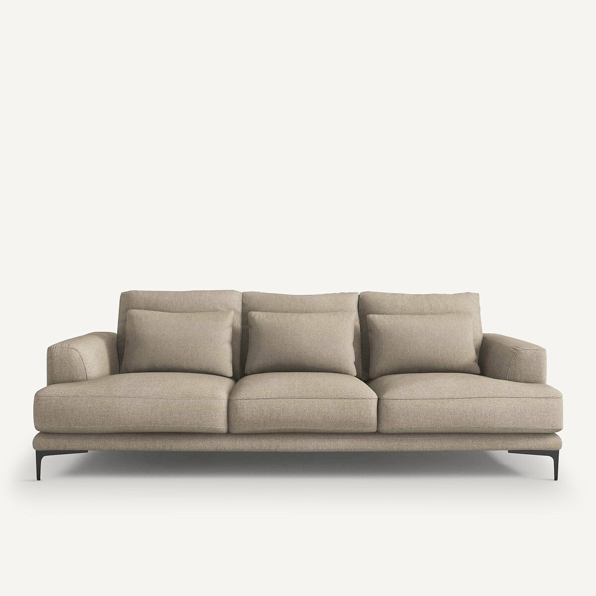 AM.PM<br>Sofá de 4 lugares em linho viscose texturizado, Marsile