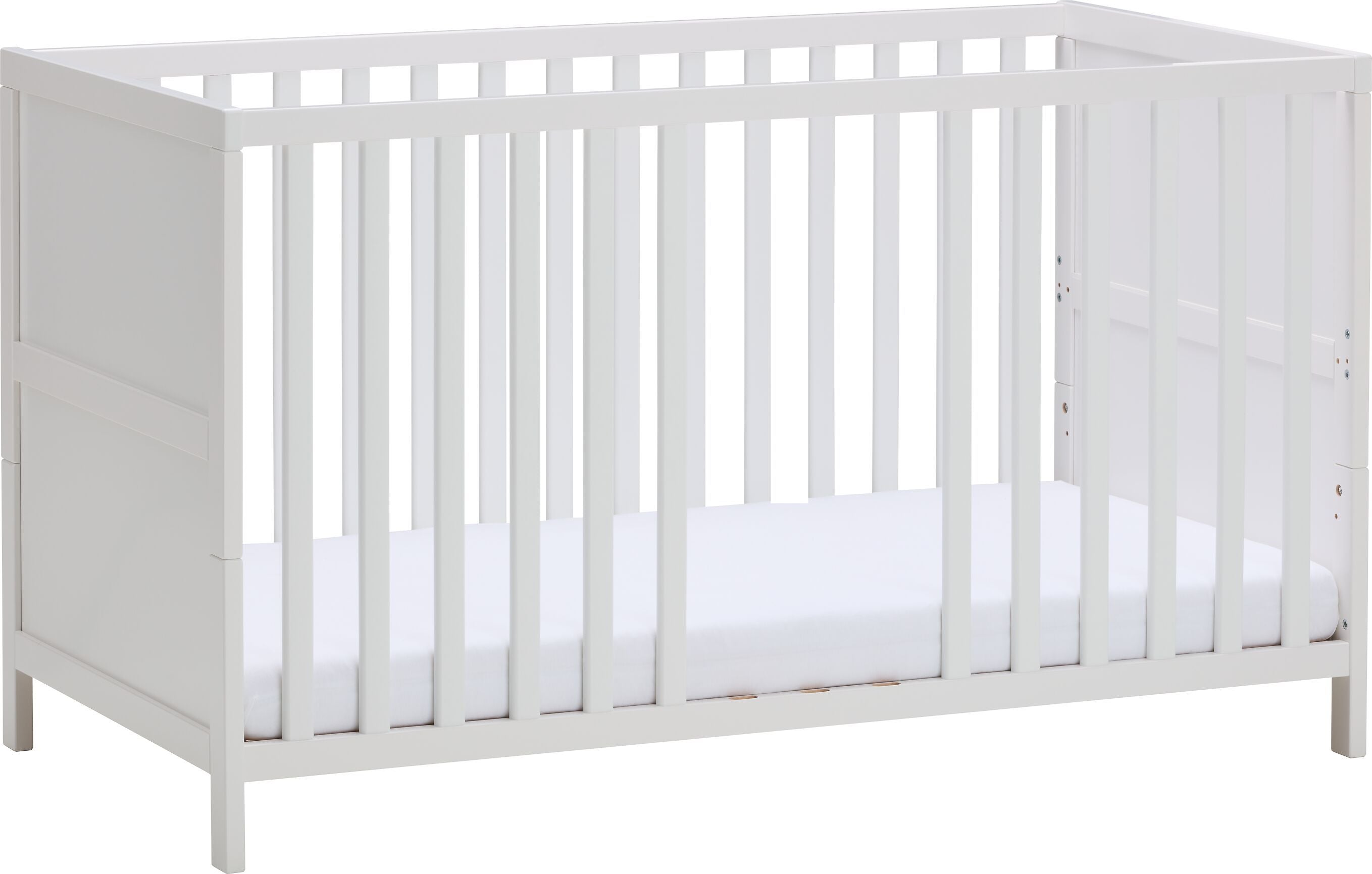Flexa LUNA Babybett - Weiss / B: 74.6 cm x T: 144.4 cm x H: 83.6 cm