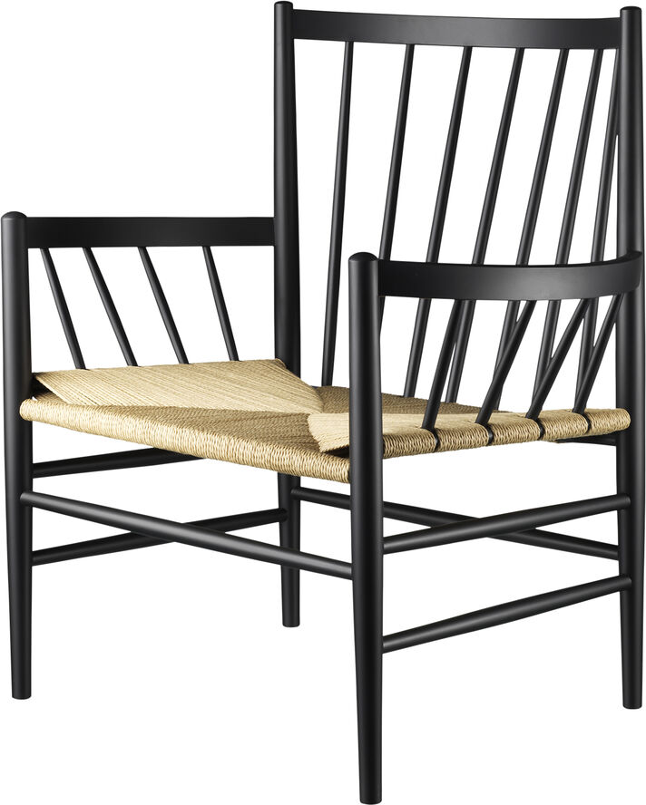 FDB Møbler J82 - Loungestol Sort/natur         sort ral 90