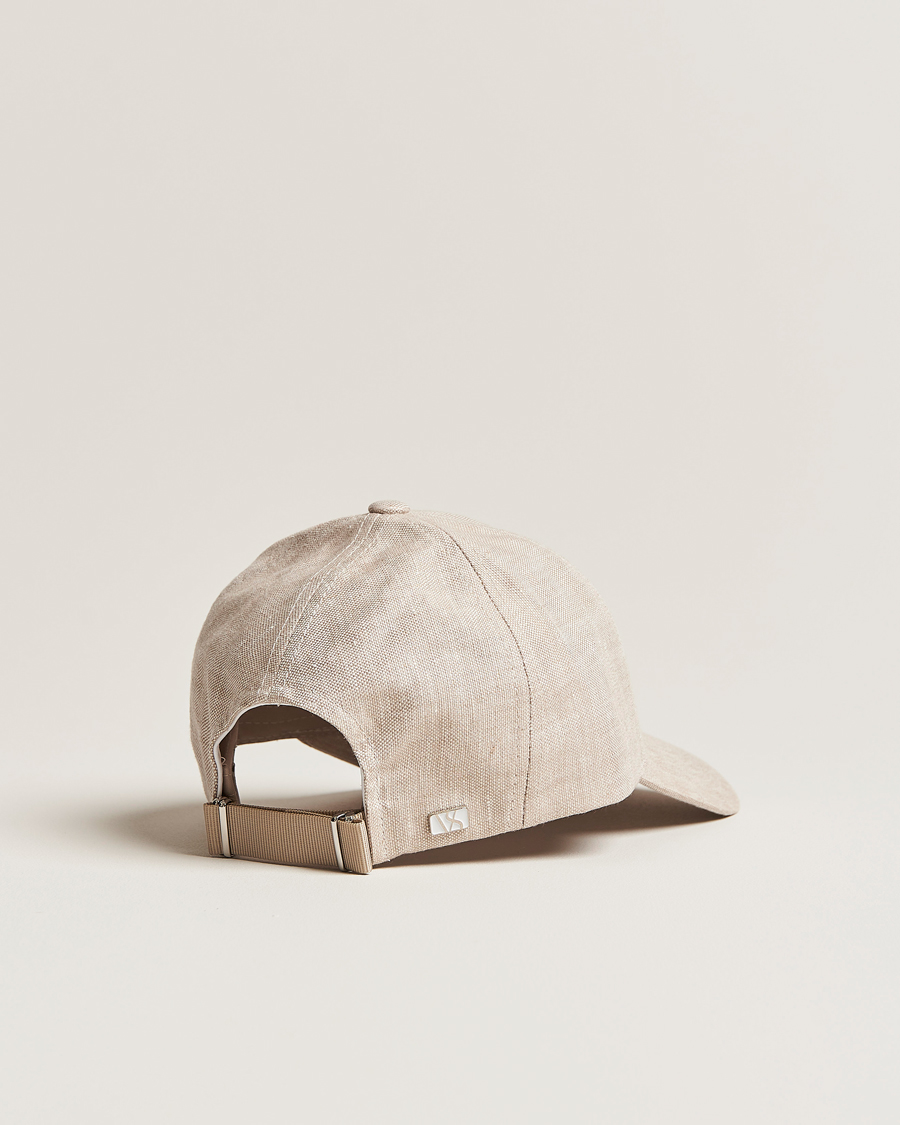 Varsity Headwear Linen Baseball Cap Hampton Beige