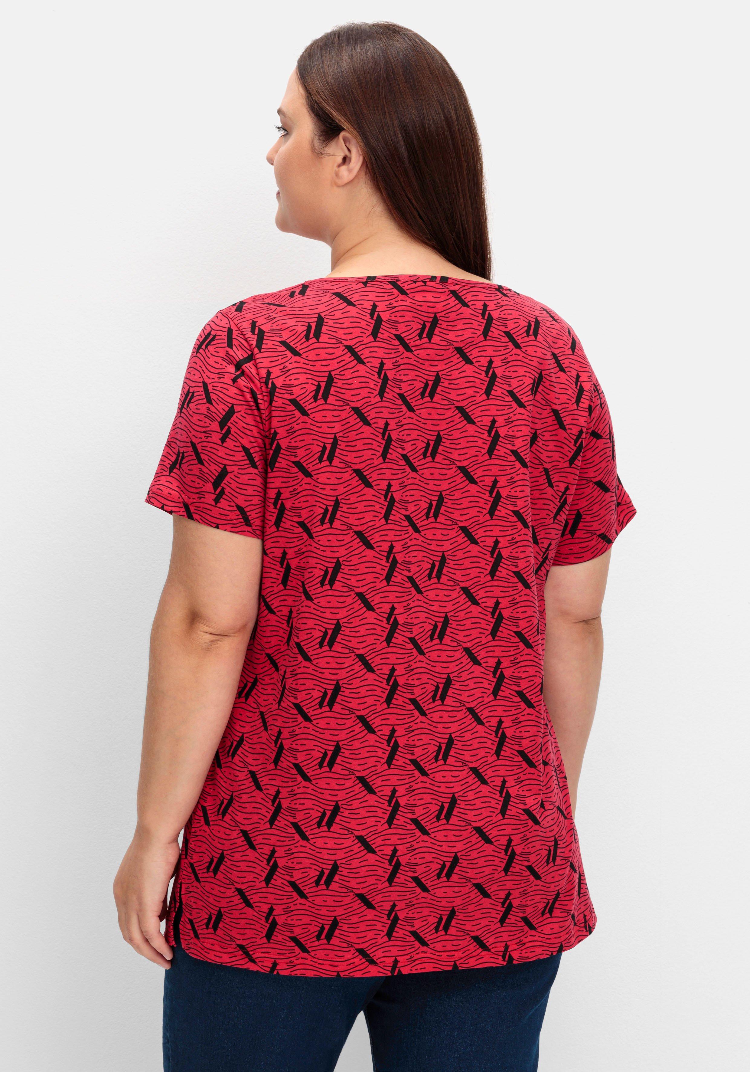 Shirt aus Jersey, mit Alloverdruck