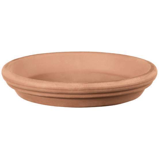 Soucoupe imperméable Antica en terre cuite Ø 31,2 x H. 3,8cm