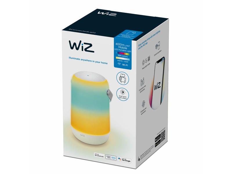 WiZ Tischleuchte 13.5W Portable Tunable White & Color Smarte Tischleuchte, steuerbar über Matter, WLAN